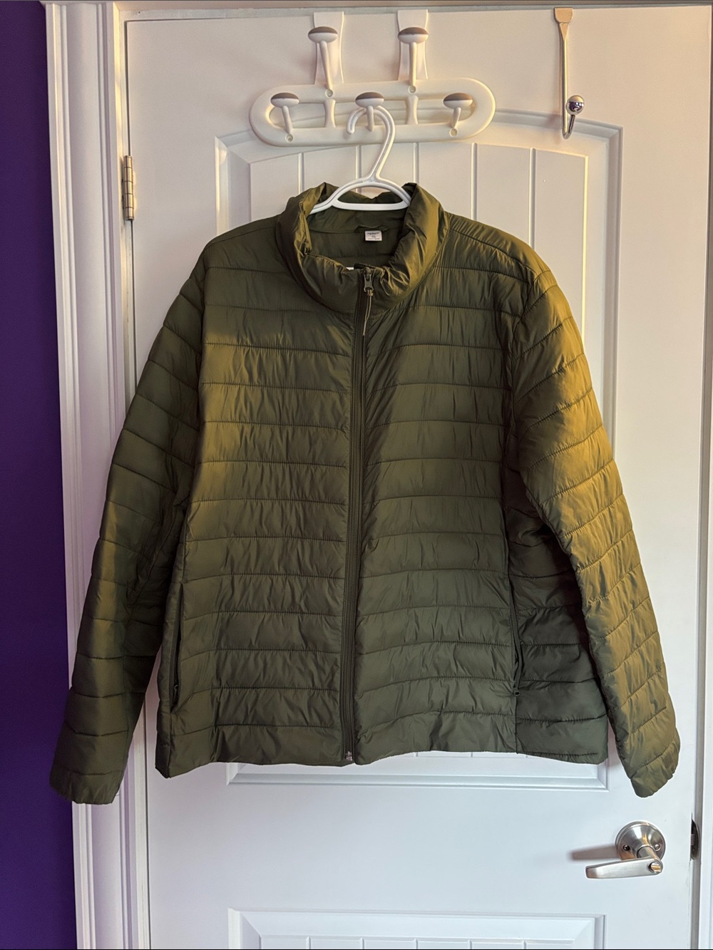 Old Navy Olive Lightweight Quilted Puffer Jacket
